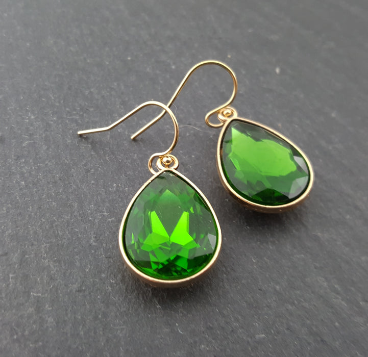 August Birthstone Peridot 14k Gold Filled Earrings