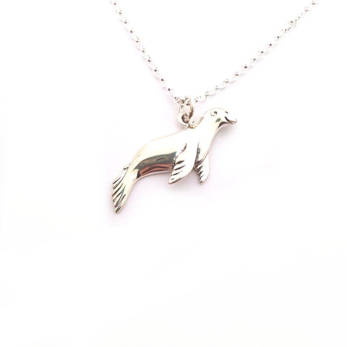 Sea Lion Charm Sterling Silver Necklace