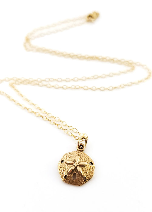 Sand Dollar Charm 14k Gold Fill Necklace