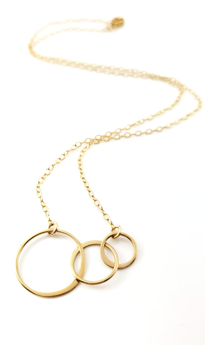 Three Circles of Life Charm - 14k Gold Filled Jewelry