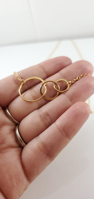 Three Circles of Life Charm - 14k Gold Filled Jewelry