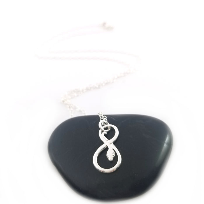 Infinity Snake Necklace - Sterling Silver Jewelry