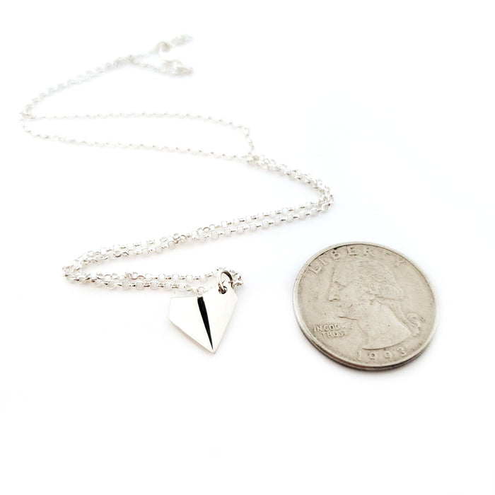 Paper Airplane Necklace - Sterling Silver Jewelry