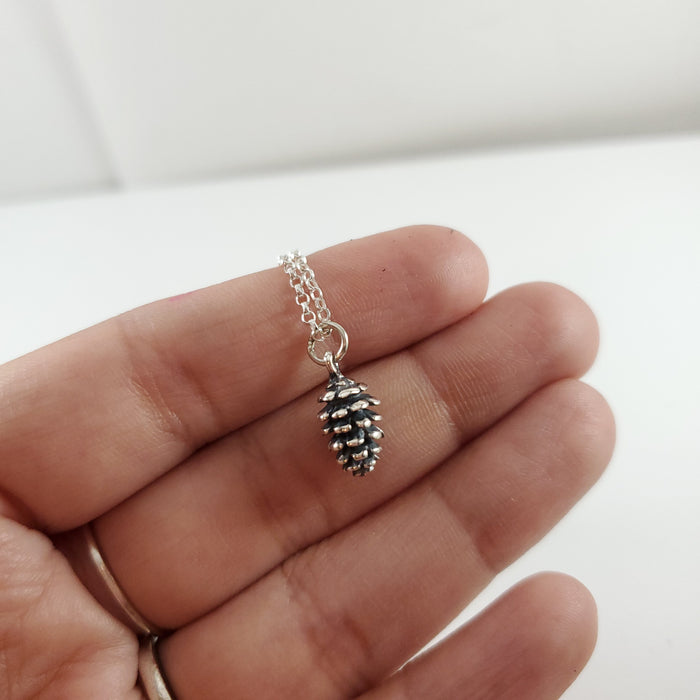 Pinecone Necklace - Sterling Silver Jewelry