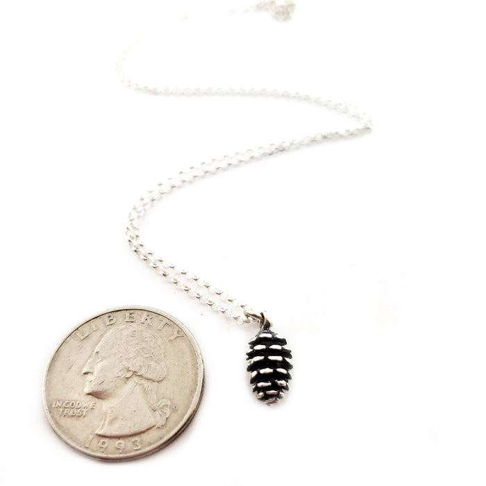 Pinecone Necklace - Sterling Silver Jewelry