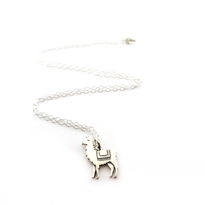 Llama Necklace - Sterling Silver Jewelry