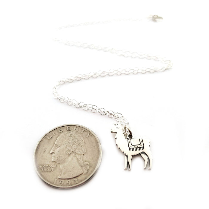 Llama Necklace - Sterling Silver Jewelry