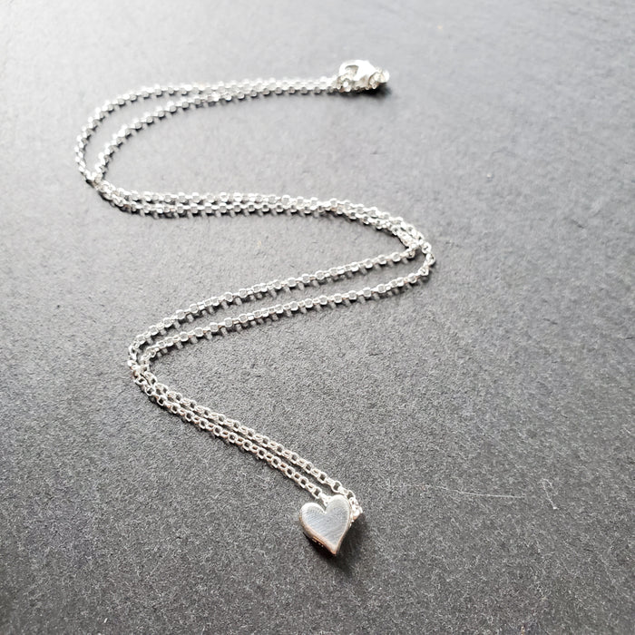 Heart Slide Necklace - Sterling Silver Jewelry