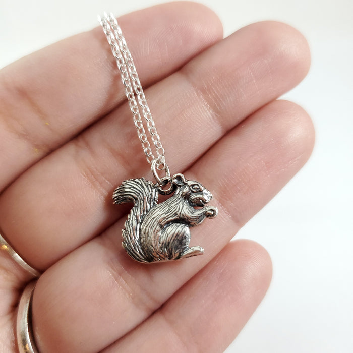 Sterling Silver Squirrel Charm - Animal Charm