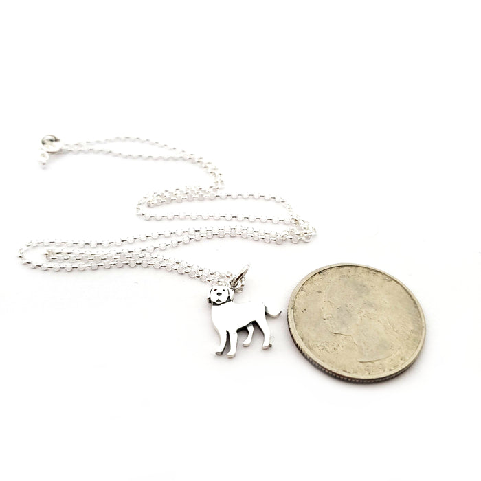 Labrador Dog Charm Necklace - Sterling Silver Jewelry