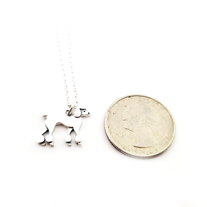 Poodle Necklace - Sterling Silver Jewelry