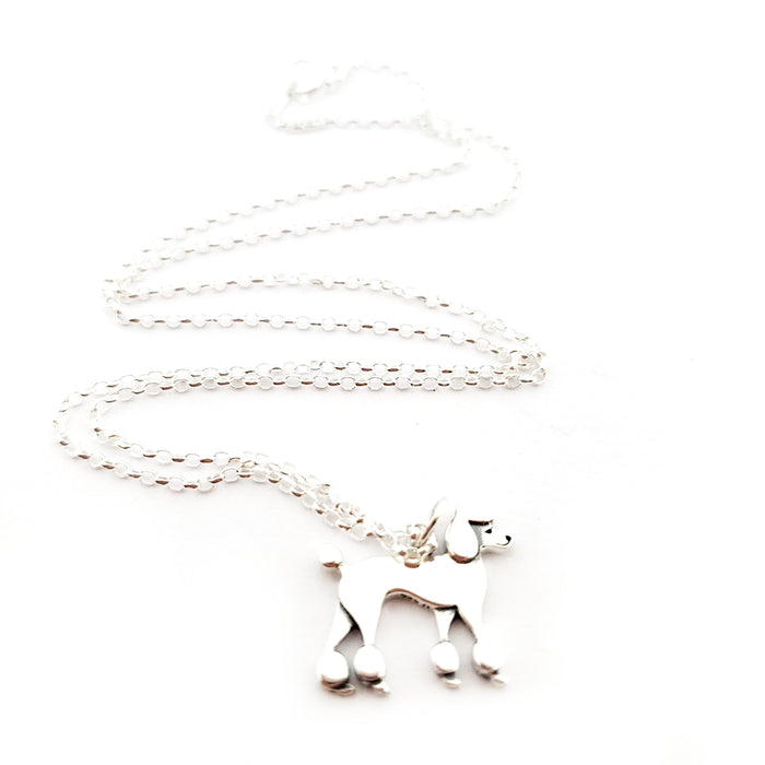 Poodle Necklace - Sterling Silver Jewelry