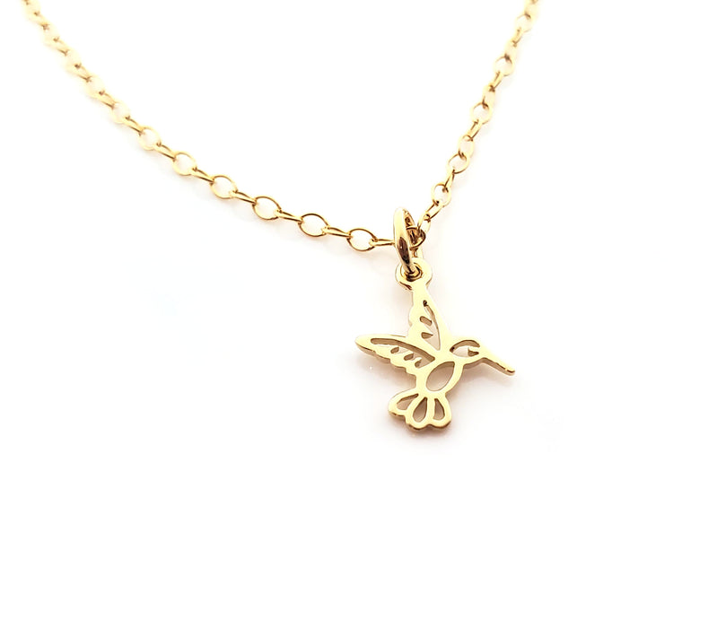 Gold Hummingbird Necklace