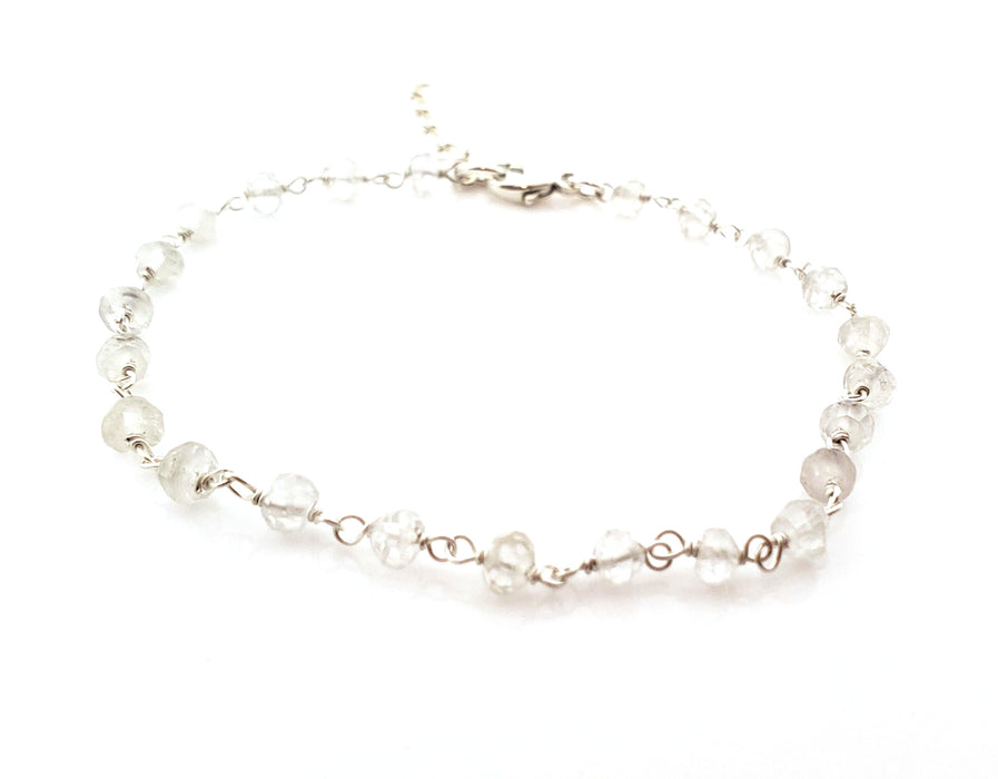 Quartz Gemstone Wire Wrapped Bracelet