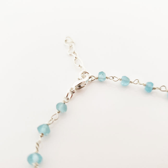 Aquamarine Gemstone Layering Bracelet