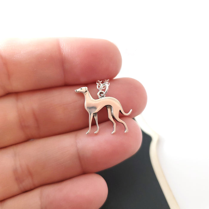 Greyhound Dog 925 Sterling Silver Necklace