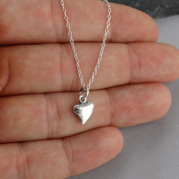 Shark Tooth Necklace - Sterling Silver - Friendship Necklace - Gift for Her