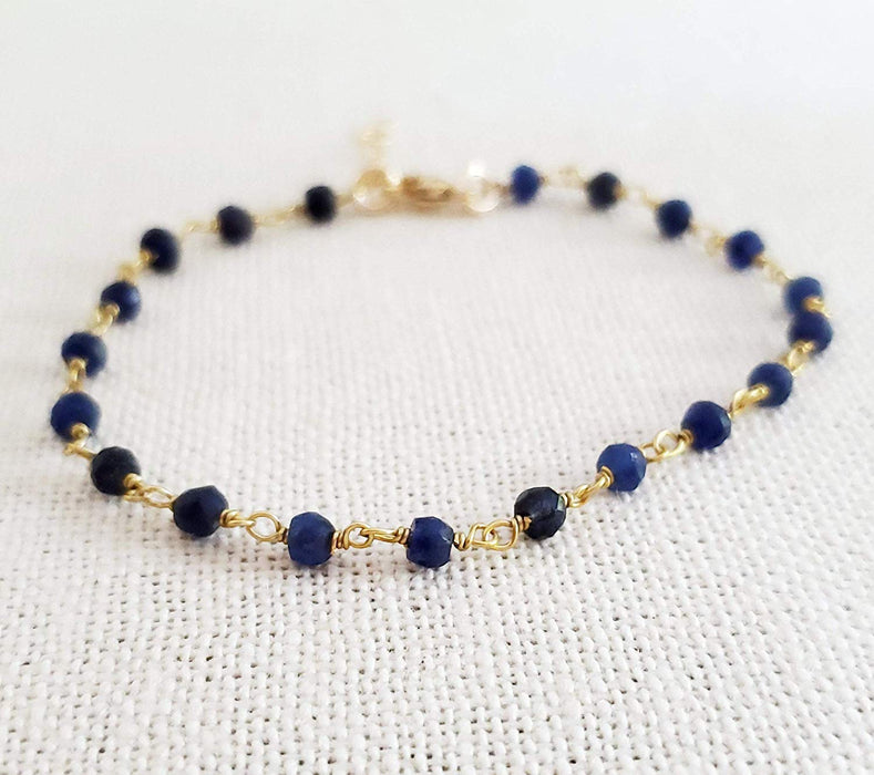 Dyed Sapphire 14k Gold Filled Bracelet