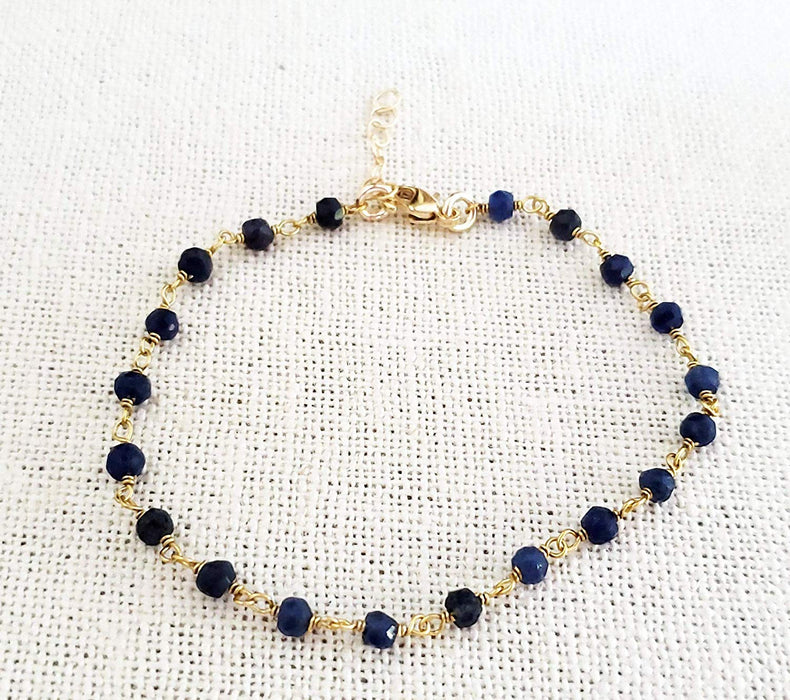 Dyed Sapphire 14k Gold Filled Bracelet