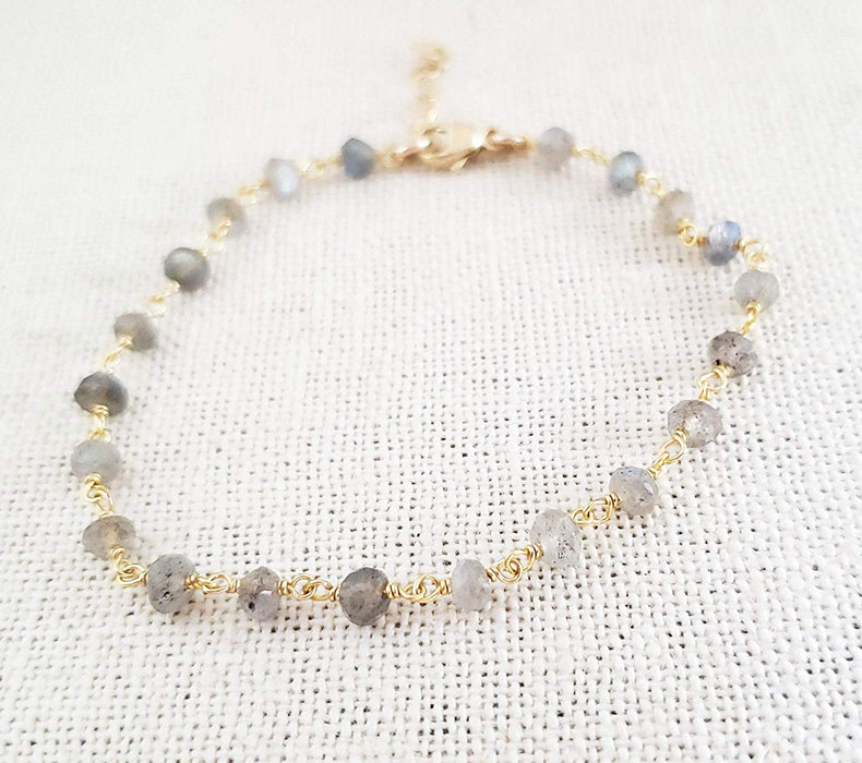 Labradorite Gemstone 14k Gold Filled Bracelet