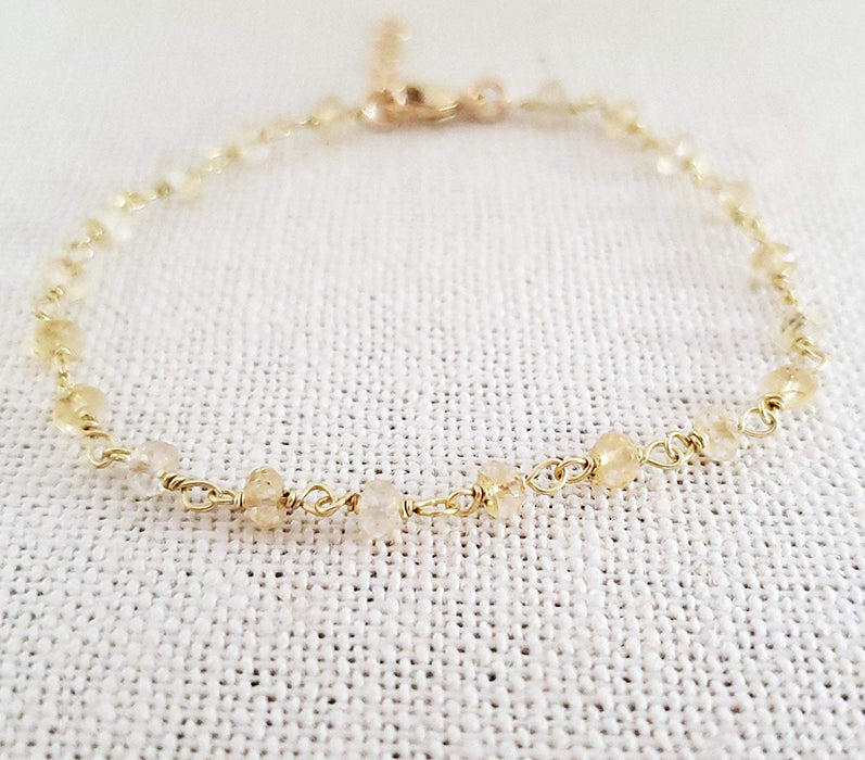 Citrine Gemstone 14 Gold Filled Bracelet