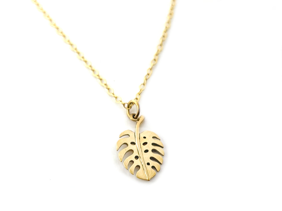 Monstera Delicioso Plant Addict 14k Gold Filled Necklace