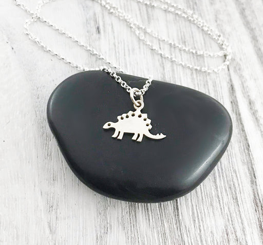 Stegosaurus Dinosaur Sterling Silver necklace