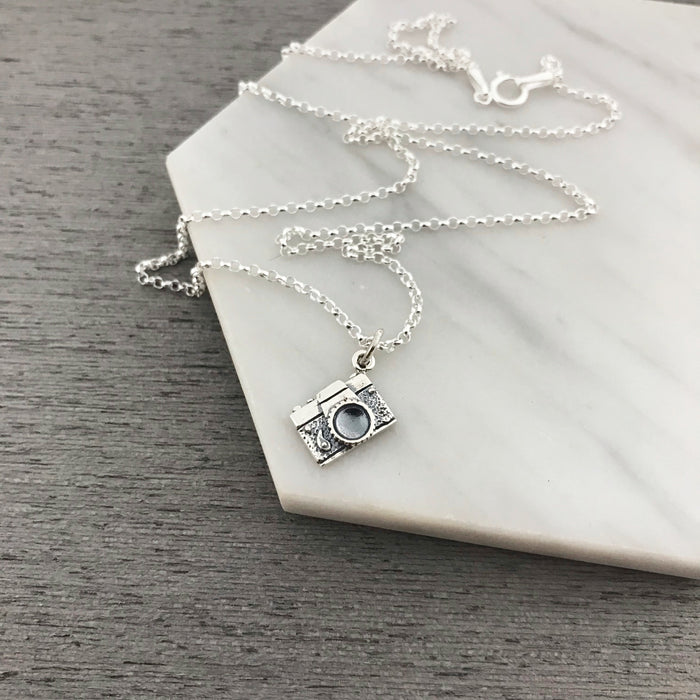 Camera Photographer Necklace - Sterling Silver - Friendship Necklace - Gift for Her