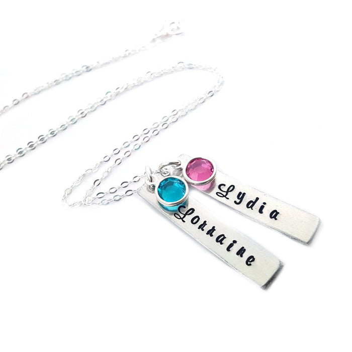 Mommy Necklace - Personalized Name Bar - Sterling Silver Necklace