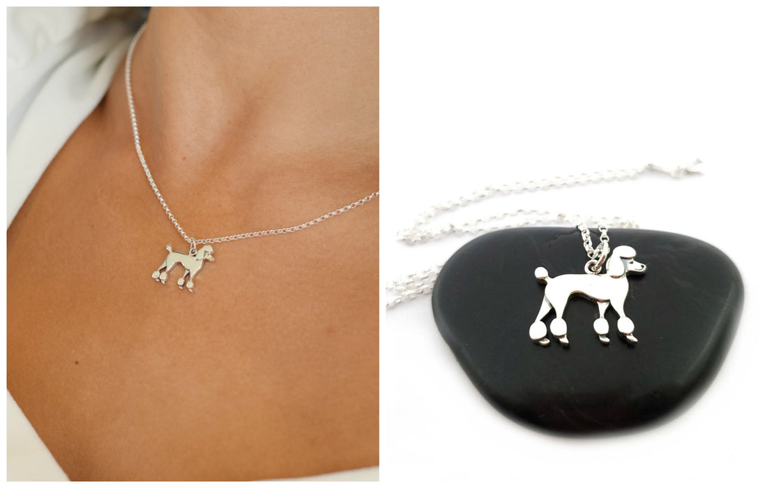 Poodle Necklace - Sterling Silver Jewelry