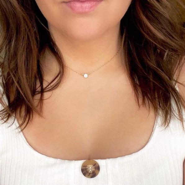 Tiny Diamond Sterling Silver Choker Necklace CYDesignStudio