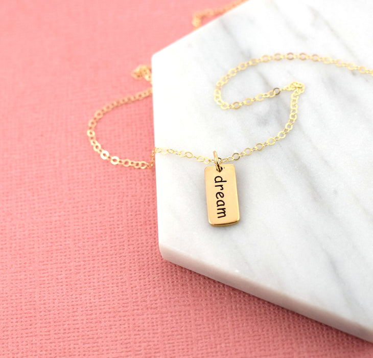 Dream Necklace - 14k Gold Fill Necklace / Gift for Her / Simple Jewelry