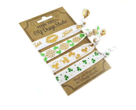 St. Patrick's Day Hair Ties Set