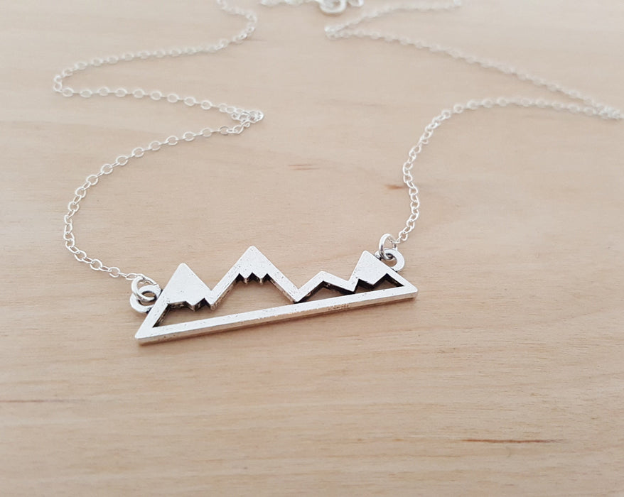 Mountain Bar Skyline Sterling Silver Necklace