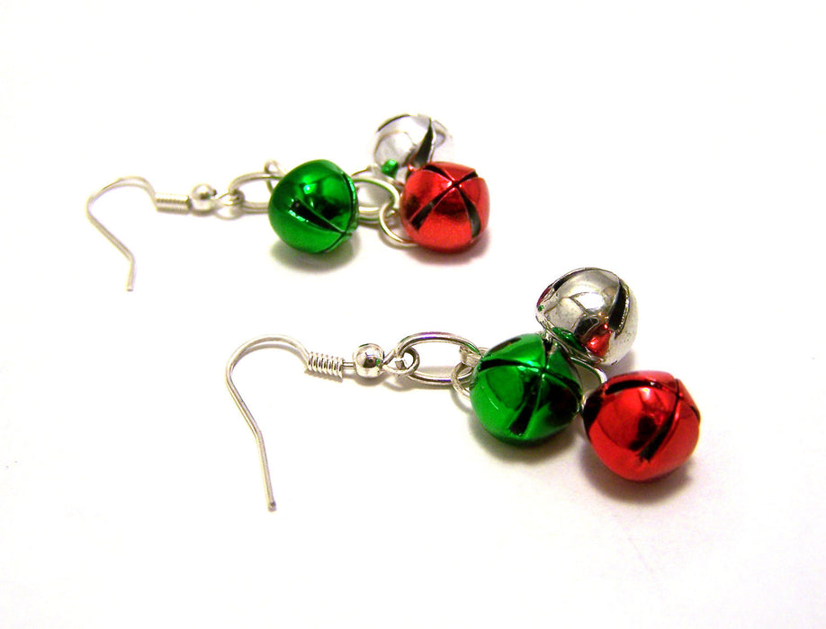 Jingle Bell Holiday Sterling Silver Earrings