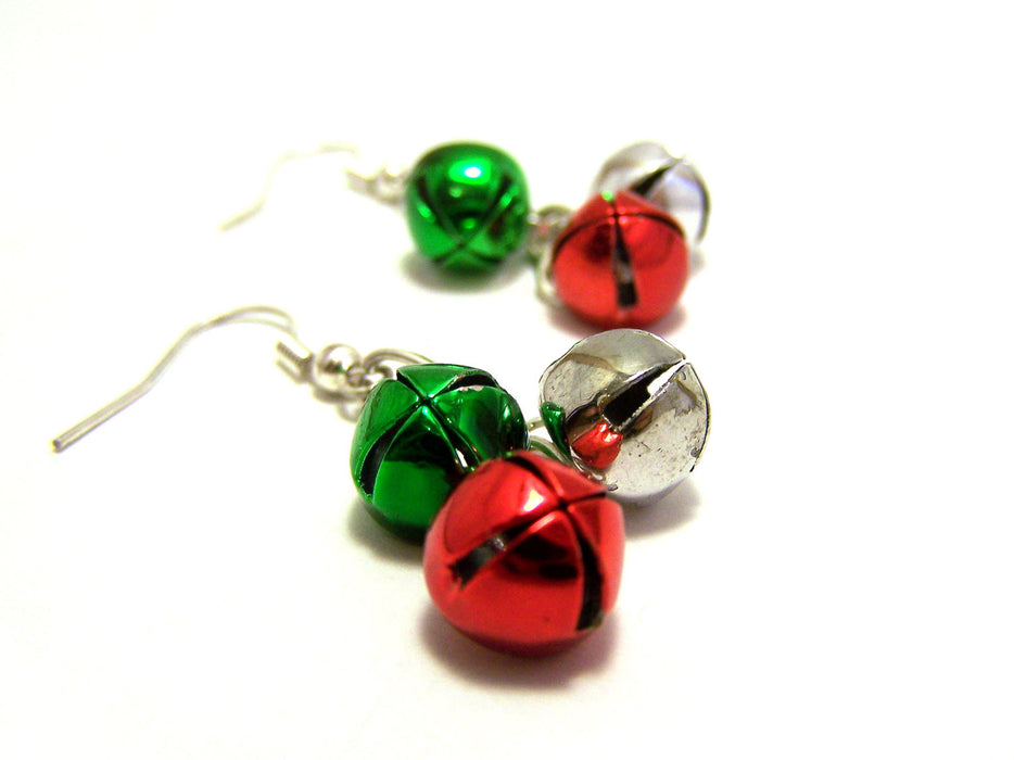 Jingle Bell Holiday Sterling Silver Earrings