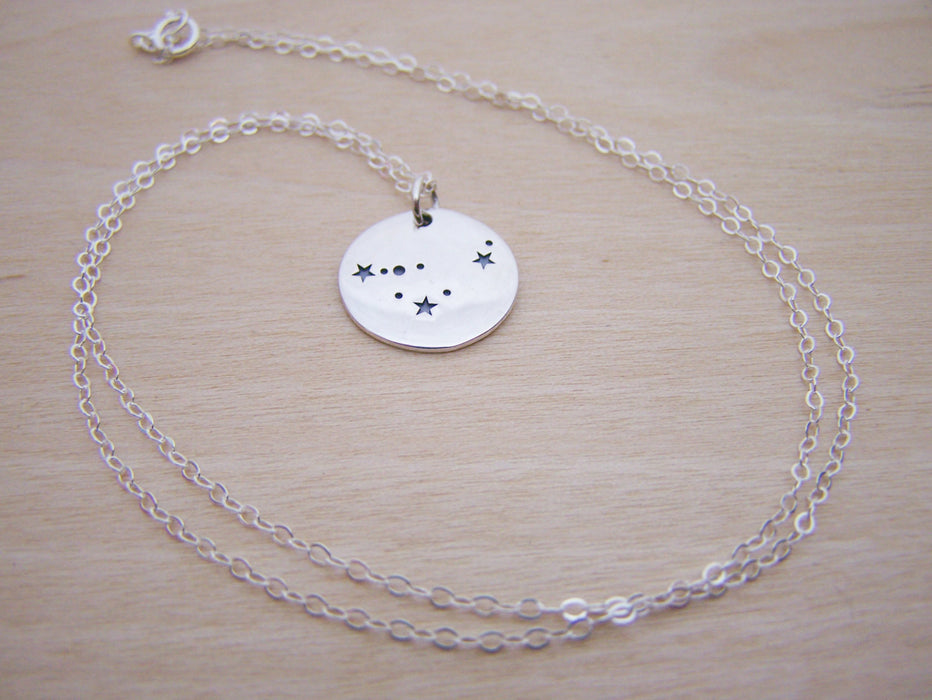 Capricorn Zodiac Constellation Sterling Silver Necklace / Gift for Her