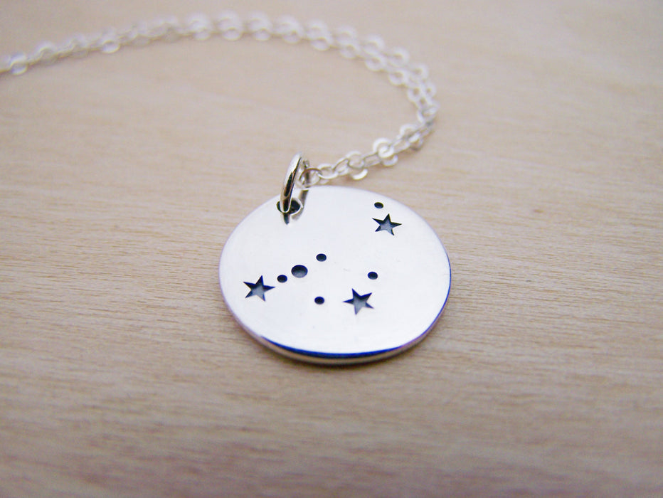 Capricorn Zodiac Constellation Sterling Silver Necklace / Gift for Her