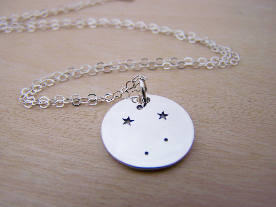 Libra Zodiac Constellation Sterling Silver Necklace