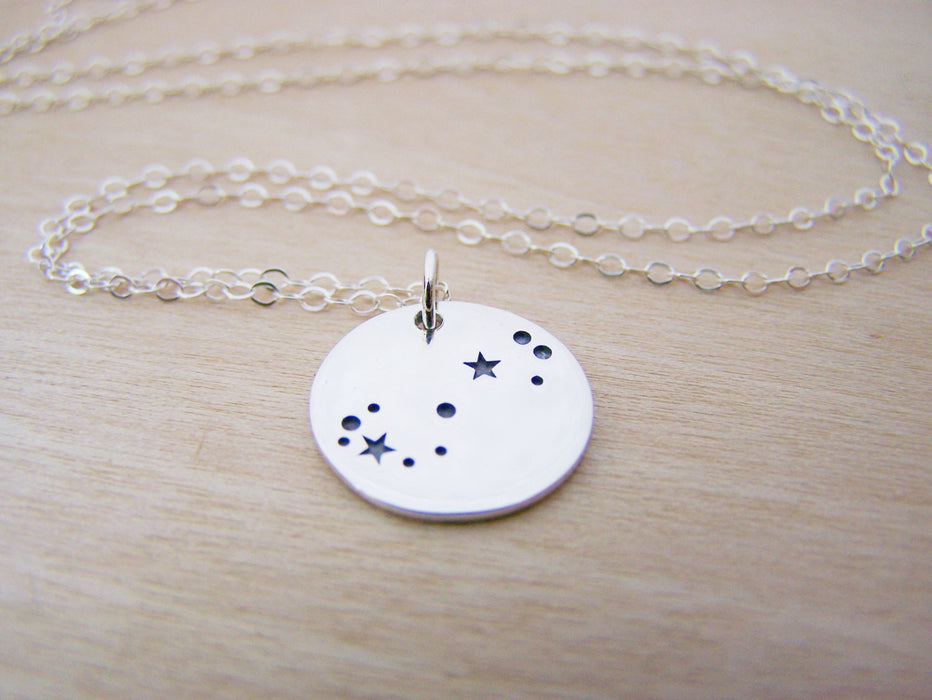 Scorpio Zodiac Constellation Sterling Silver Necklace