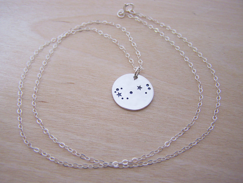 Scorpio Zodiac Constellation Sterling Silver Necklace