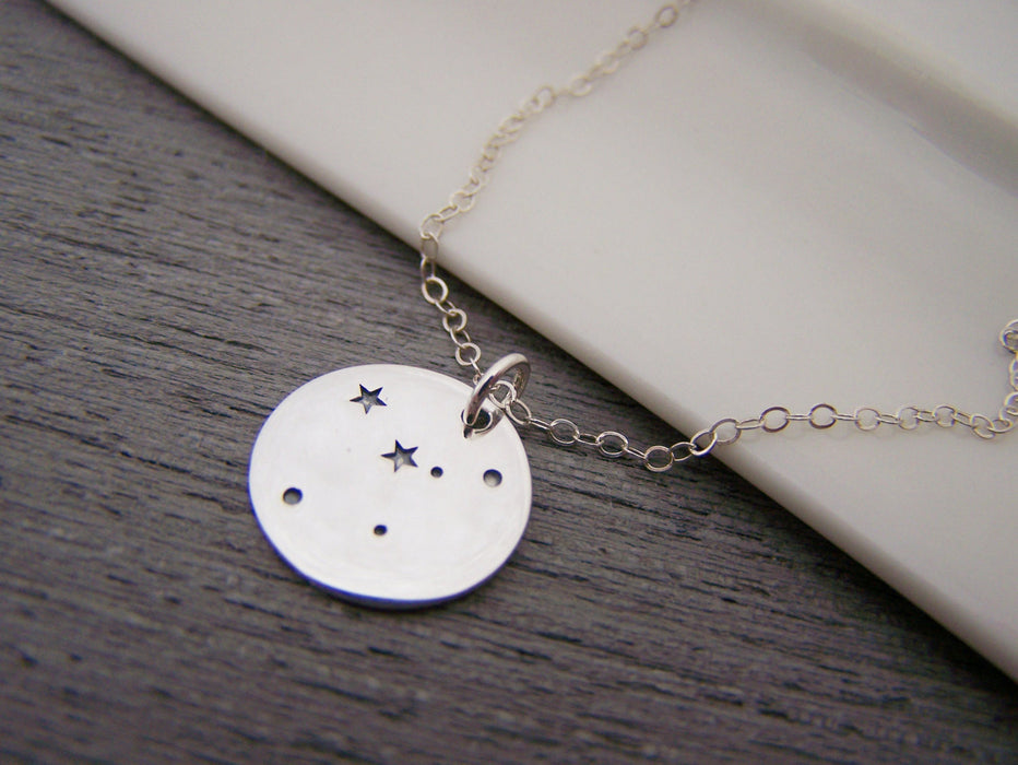 Cancer Zodiac Constellation Sterling Silver Necklace