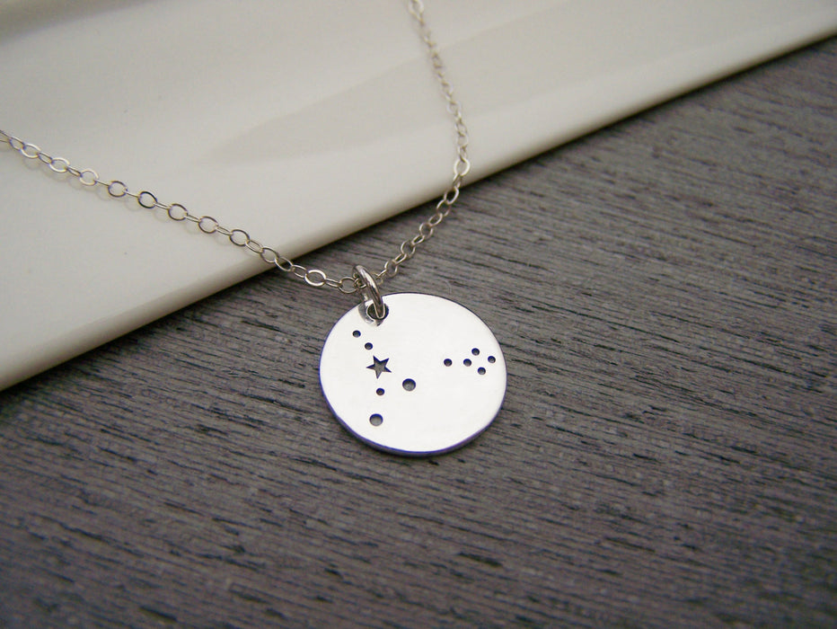 Pisces Zodiac Constellation Sterling Silver Necklace