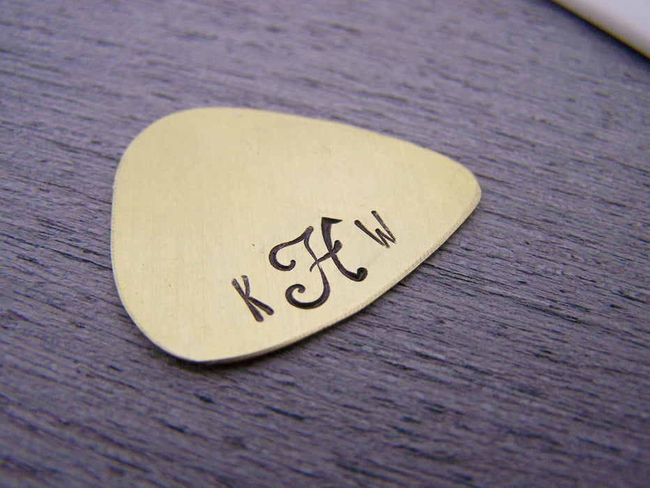 Script Monogrammed Initial Personalized Guitar Pick