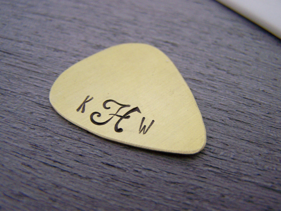 Script Monogrammed Initial Personalized Guitar Pick