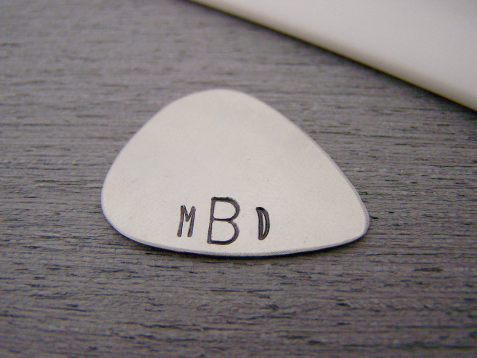 Monogrammed Initial Personalized Guitar Pick / Gift for Him / Gift for Dad / Musician Gift