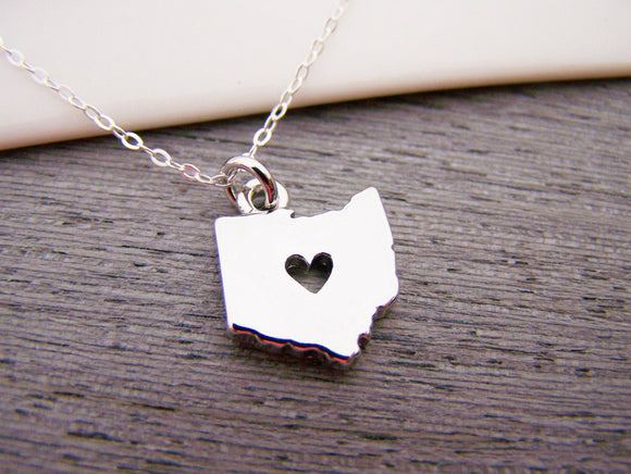 State necklaces with on sale heart