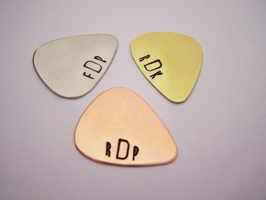 Hand Stamped Guitar Pick