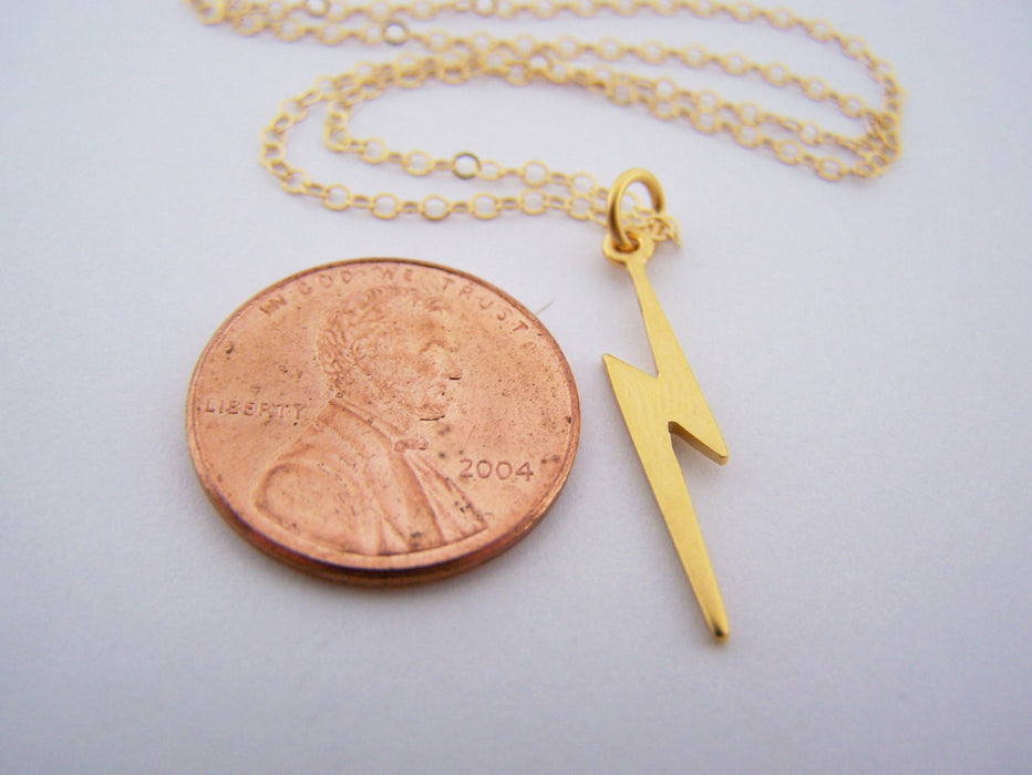 Lightning Bolt 14k Gold Fill Necklace