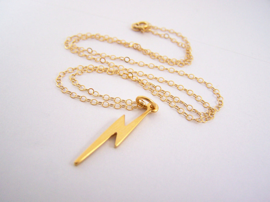 Lightning Bolt 14k Gold Fill Necklace